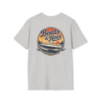Boats and Hoes Sunset Speedboat Left Chest Full Back Print Tee – Hoes Clothes