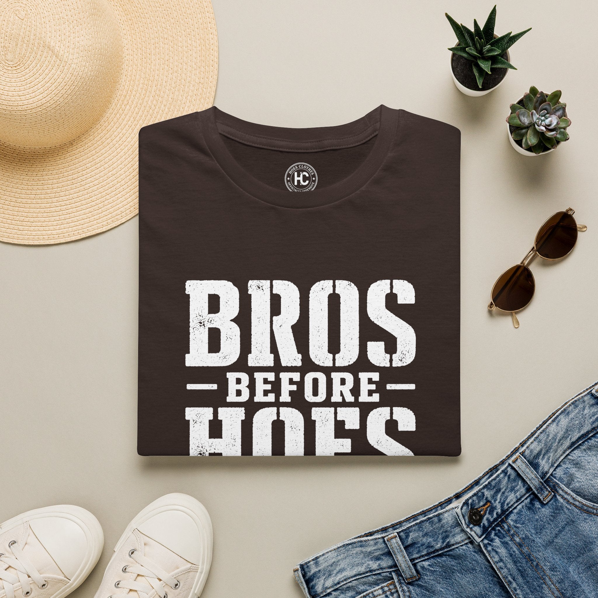 Bros Before Hoes Beer Large Front Print Tee – Hoes Clothes