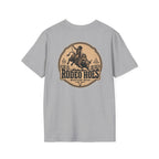 Rodeo Hoes Western Wear Front & Back Tee – Full Color – He Rides – Hoes Clothes
