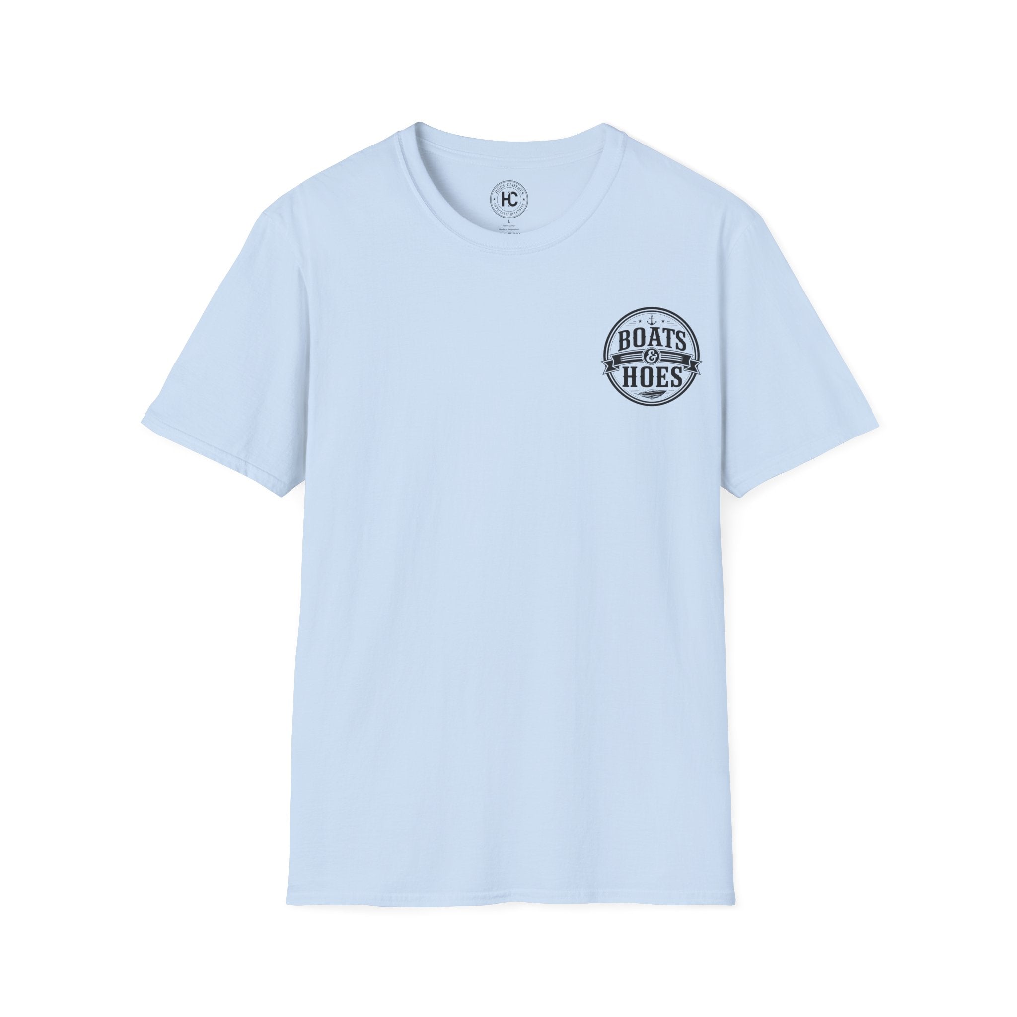 Boats and Hoes Badge Front & Back Print Tee – Hoes Clothes