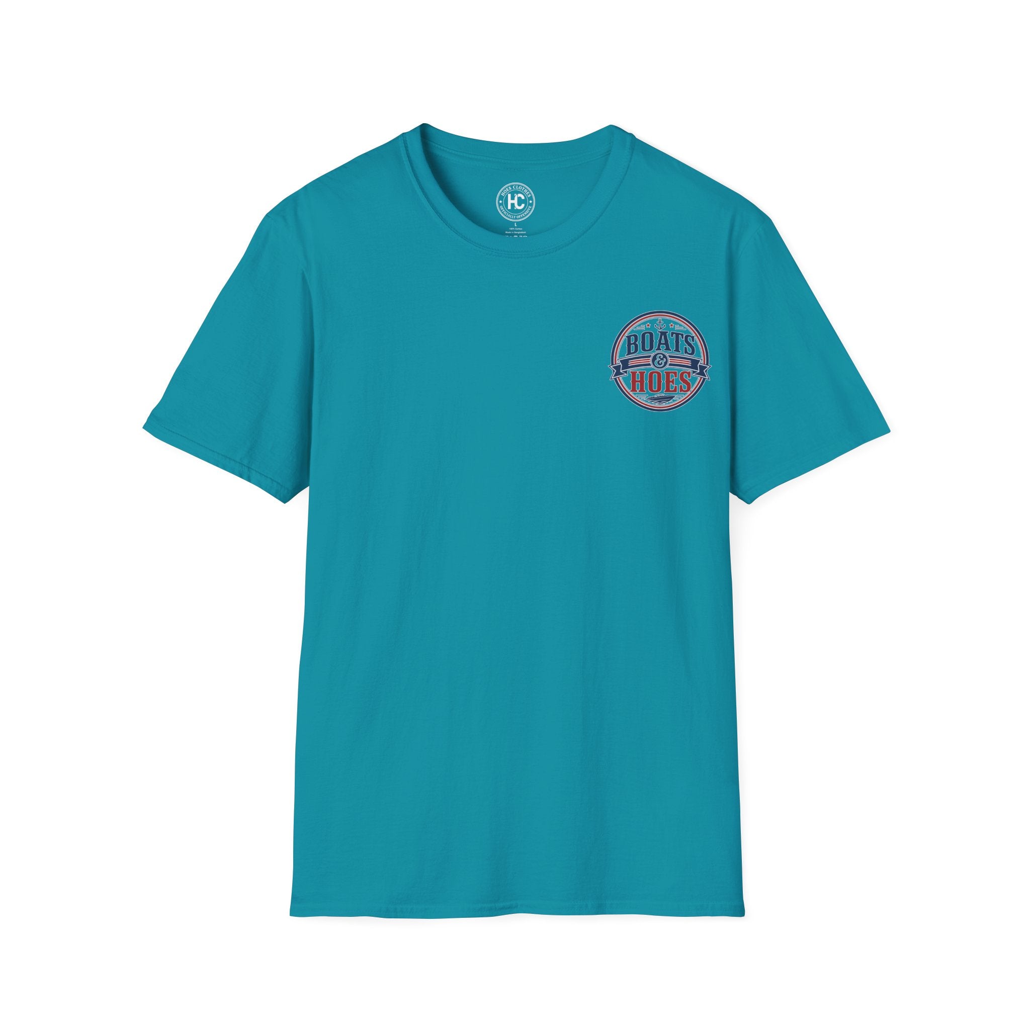Boats and Hoes Badge Full Color Front & Back Tee – Hoes Clothes