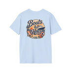 Boats and Hoes Sunset Cruising Left Chest Full Back Print Tee – Hoes Clothes