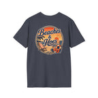 Beaches and Hoes Sunset Left Chest Full Back Print Tee – Hoes Clothes