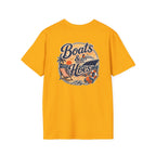 Boats and Hoes Sunset Cruising Left Chest Full Back Print Tee – Hoes Clothes