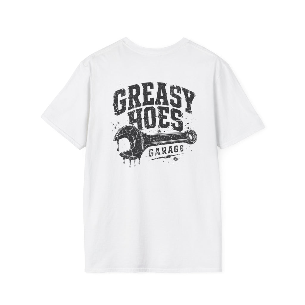 Greasy Hoes Garage Front & Back Tee – Hoes Clothes
