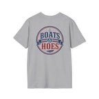 Boats and Hoes Badge Full Color Front & Back Tee – Hoes Clothes