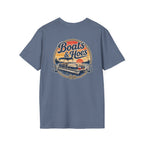 Boats and Hoes Sunset Pontoon Left Chest Full Back Print Tee – Hoes Clothes