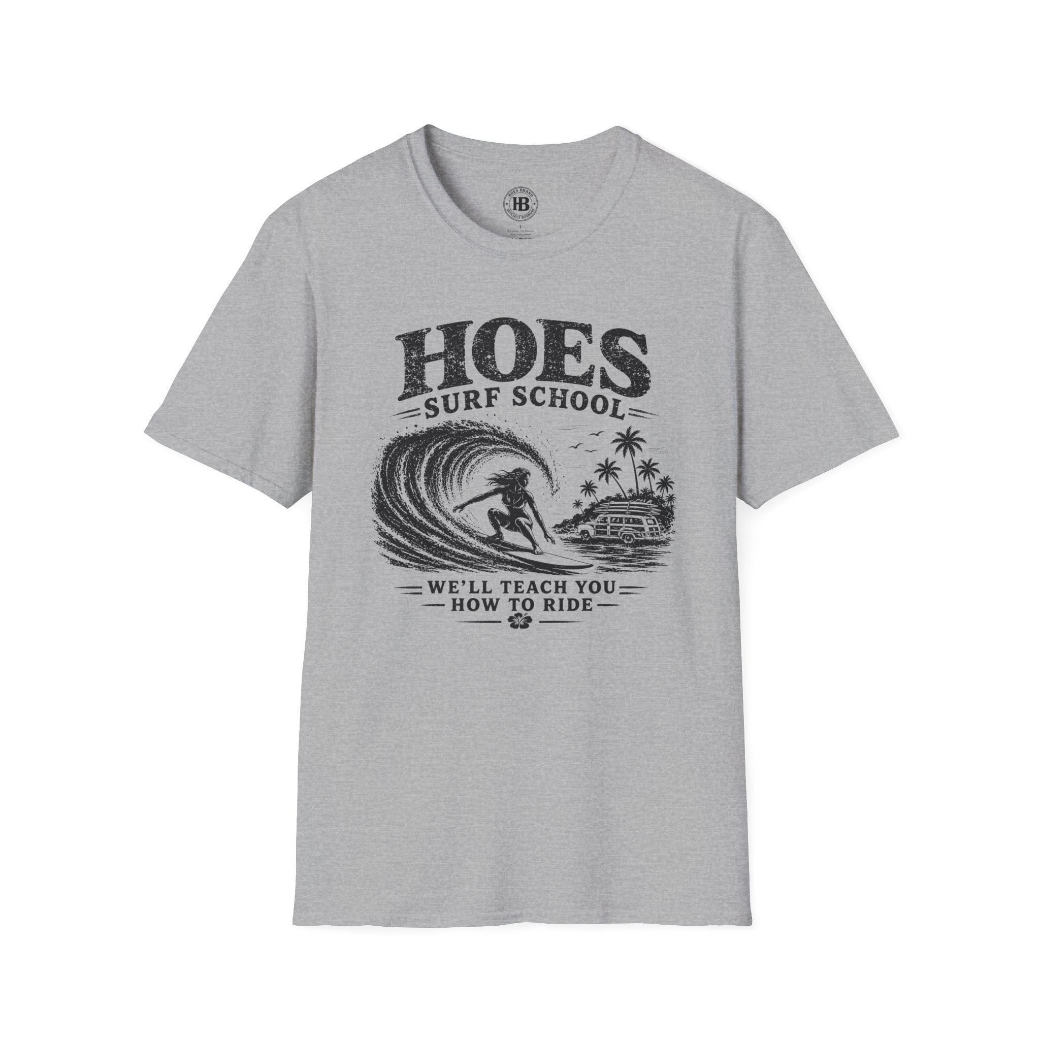 Hoes Surf School Tee – She Rides – Hoes Clothes