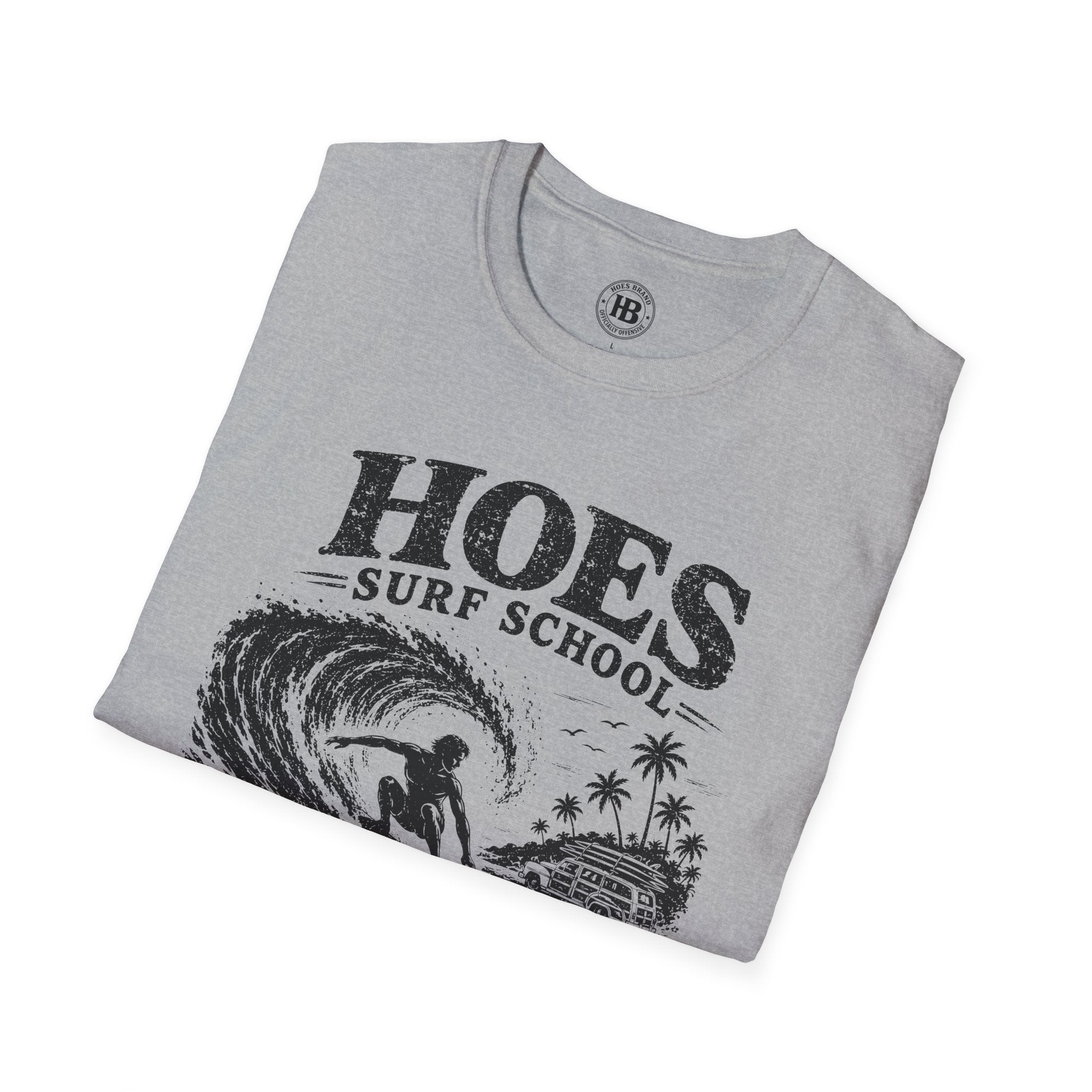 Hoes Surf School Tee – He Rides – Hoes Clothes