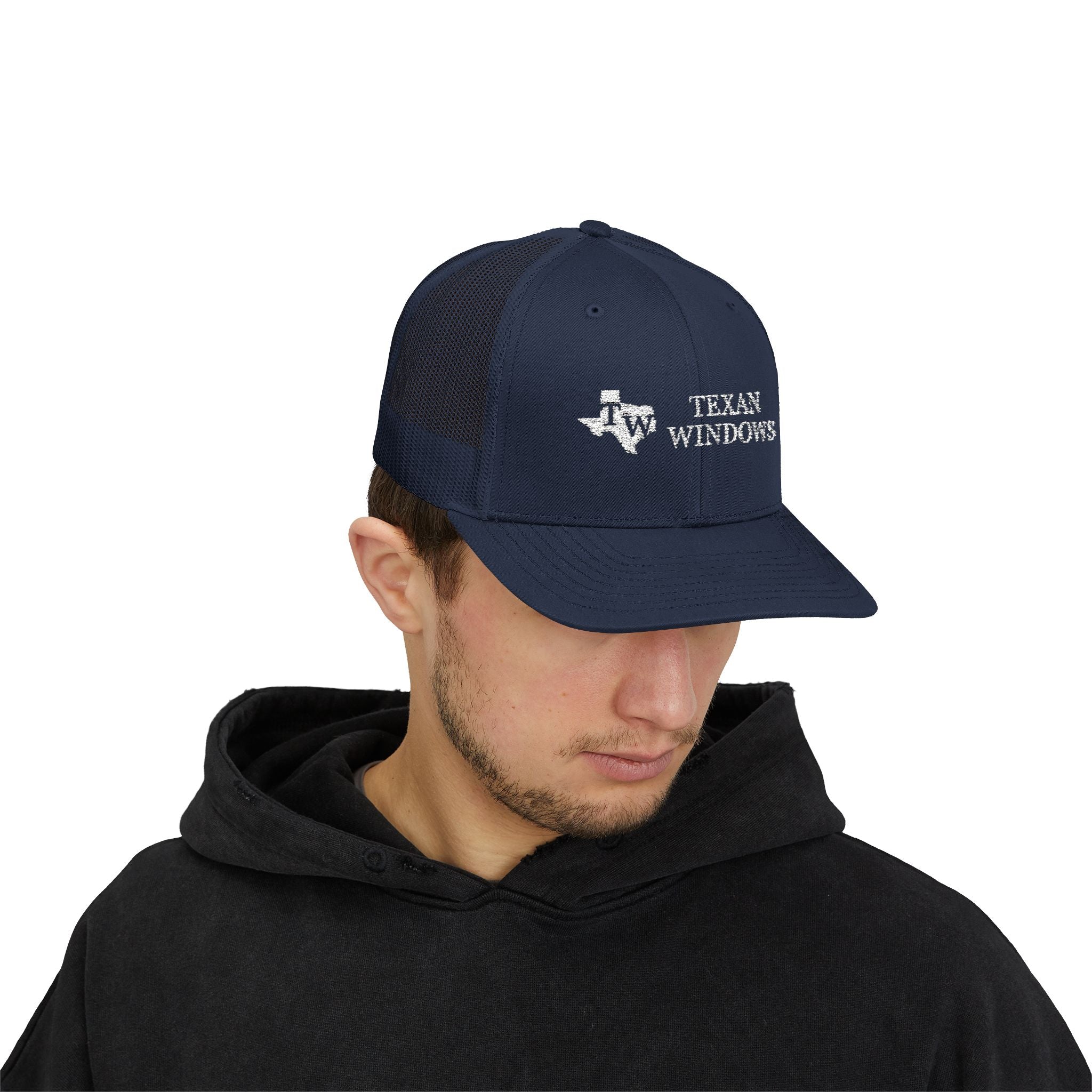 TW Logo Trucker Hat - Adjustable Snapback Mesh Cap