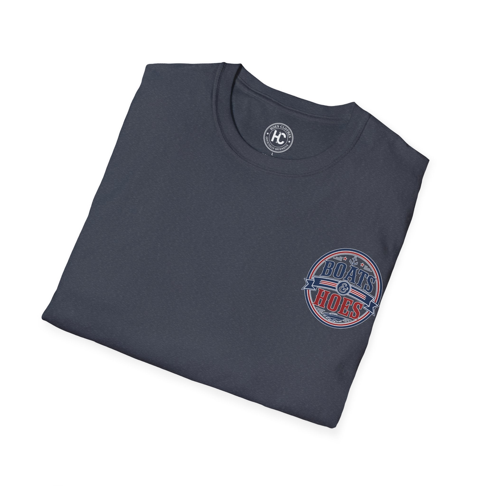 Boats and Hoes Badge Full Color Front & Back Tee – Hoes Clothes