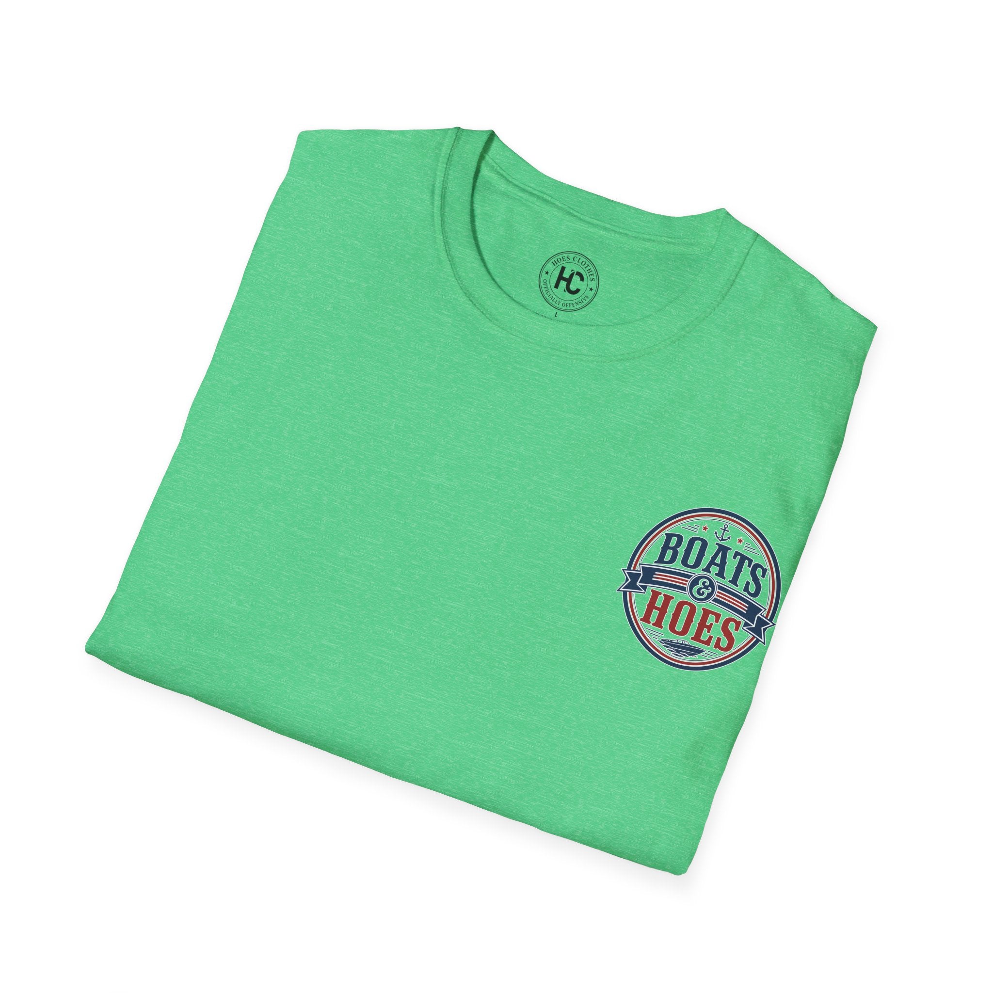 Boats and Hoes Badge Full Color Front & Back Tee – Hoes Clothes