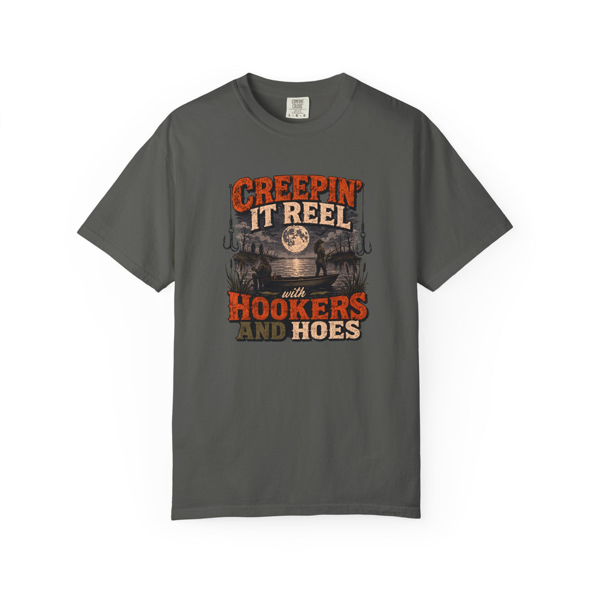 Creepin' It Reel Hookers and Hoes Fishing Tee