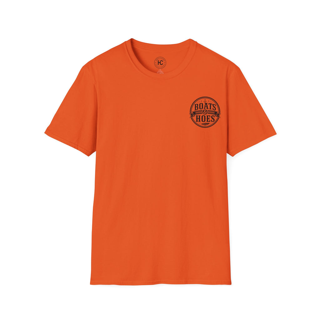 Boats and Hoes Badge Tee